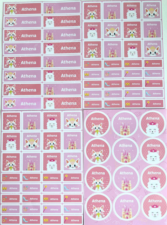 Name Label Stickers - Princess Alpa
