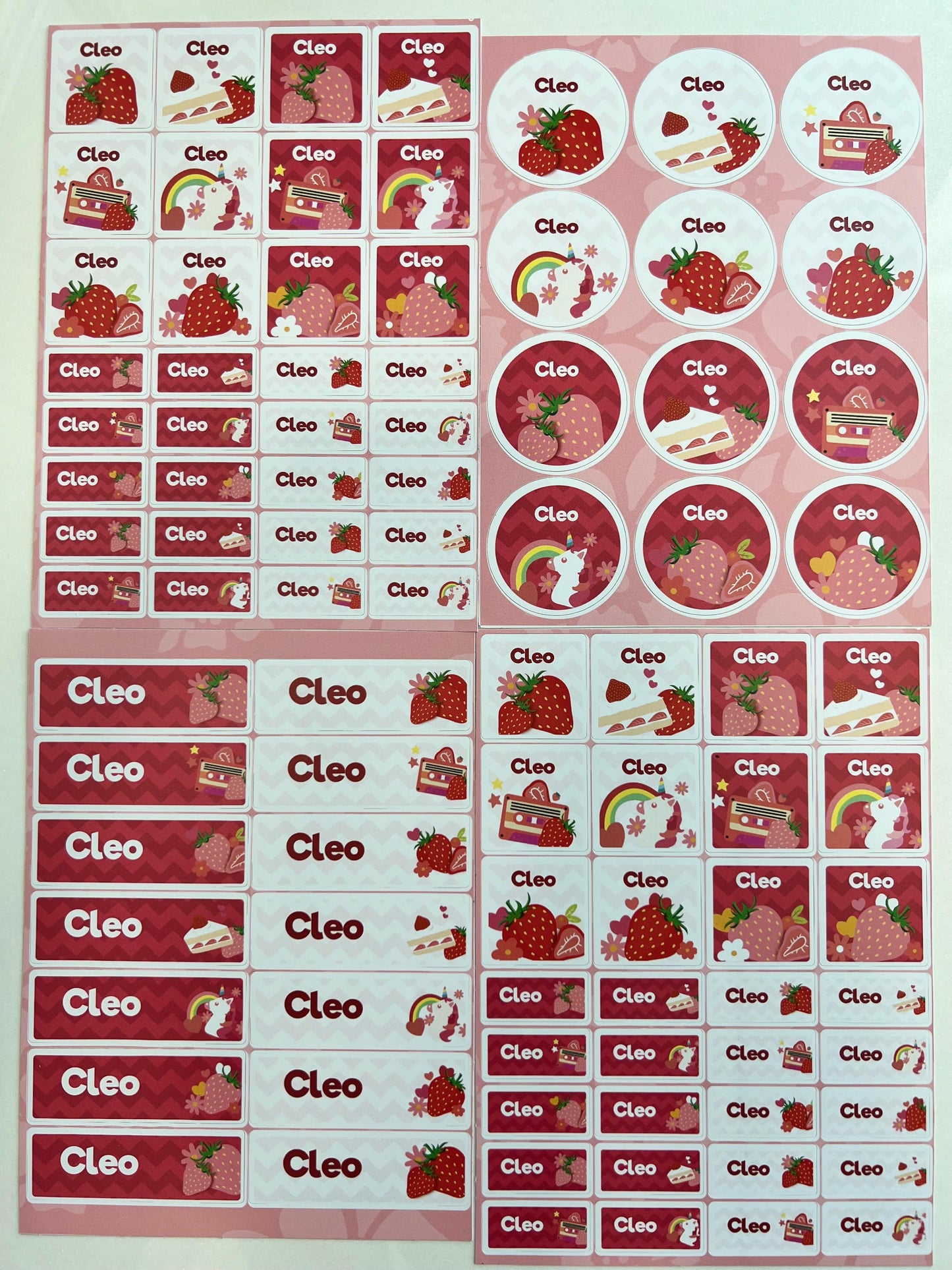 Name Label Stickers - Berry Berries