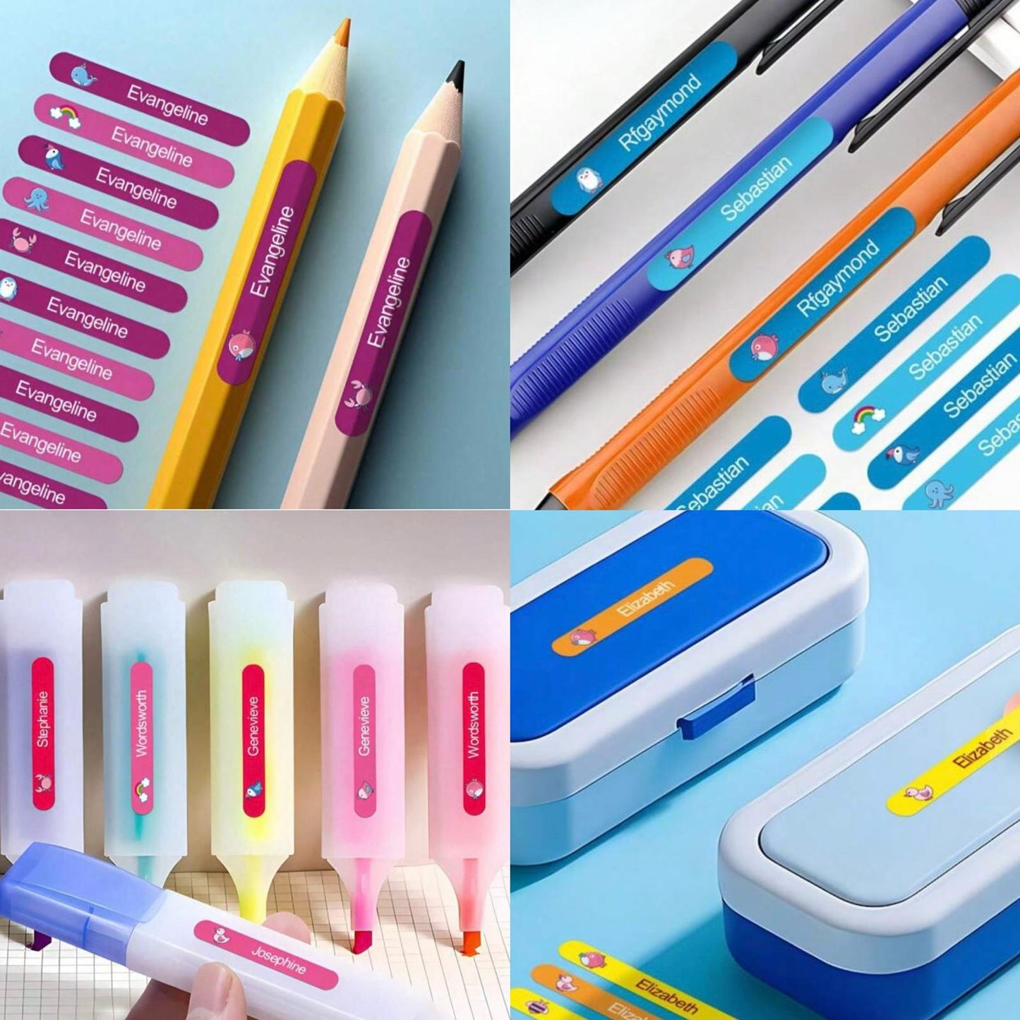 Stationery Name Labels - Lilac Dreams