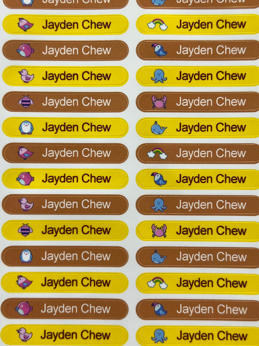 Stationery Name Labels - Sunny Smiles